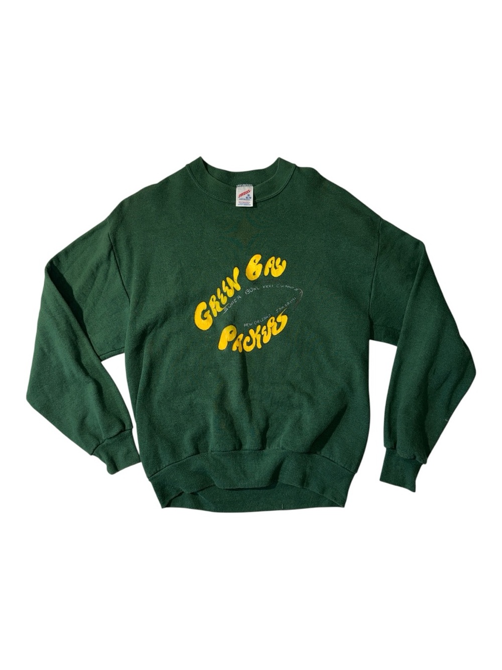 VINTAGE Jerzees women’s M Medium Green Bay Packers Super Bowl 1999 crewneck